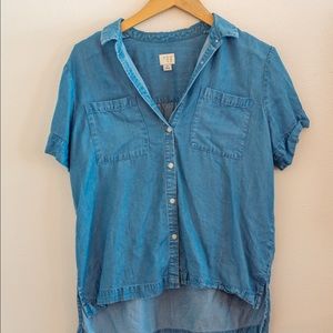 A New Day Denim Blue Button Top